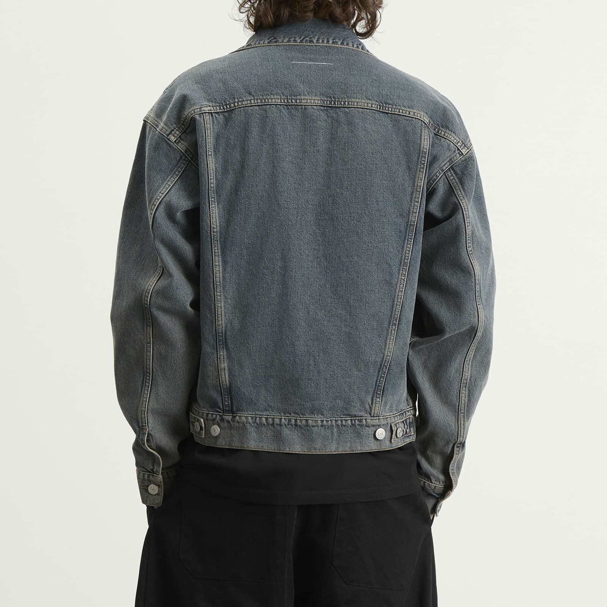 MM6 Maison Margiela Men's Denim Jacket in Light Grey