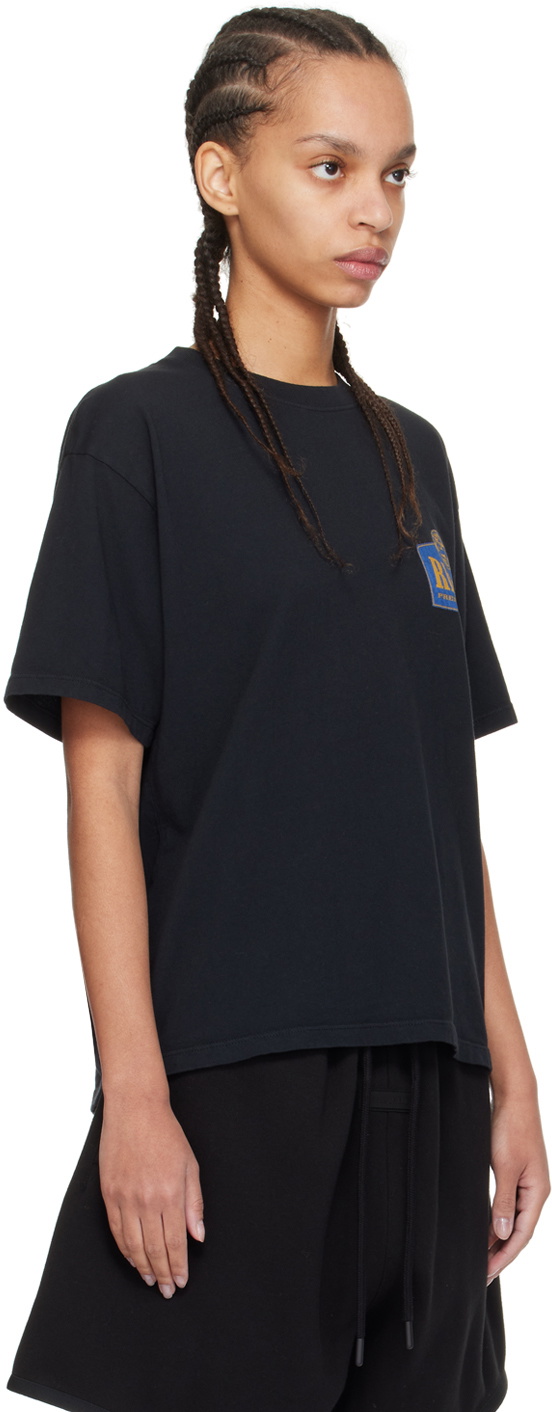 【関税込み】Rhude ブラック Grand Cru Tシャツ Rhude Black 'Grand Cru' T-Shirt Rhude