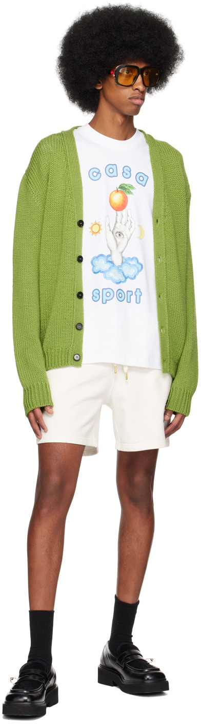 Casablanca White Mind Vibrations Shorts