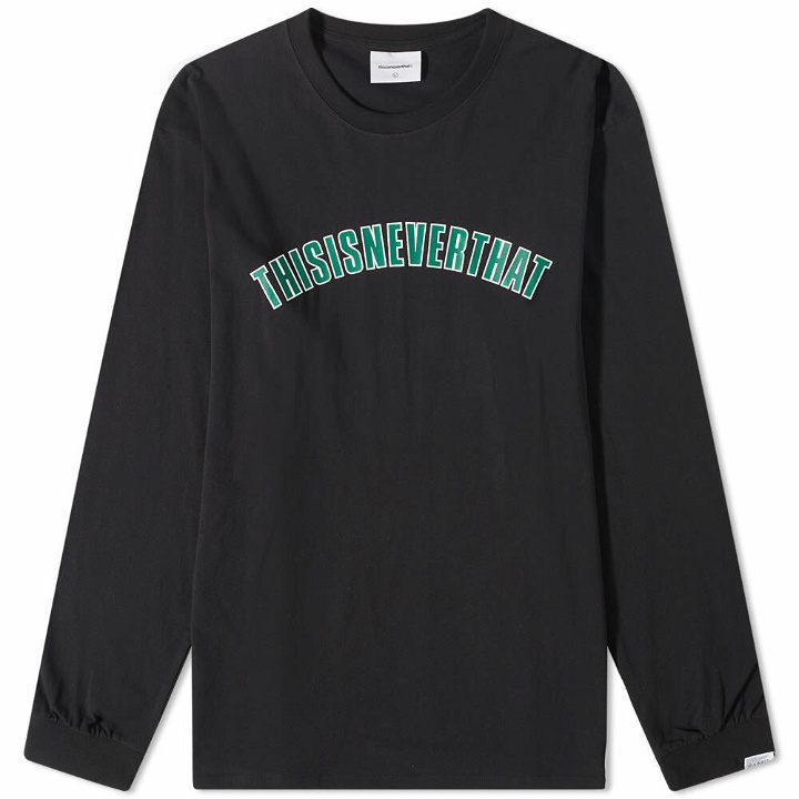 Photo: thisisneverthat Men's Long Sleeve New Arc T-Shirt in Black