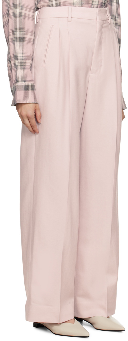 AMI Paris Pink Pleated Trousers
