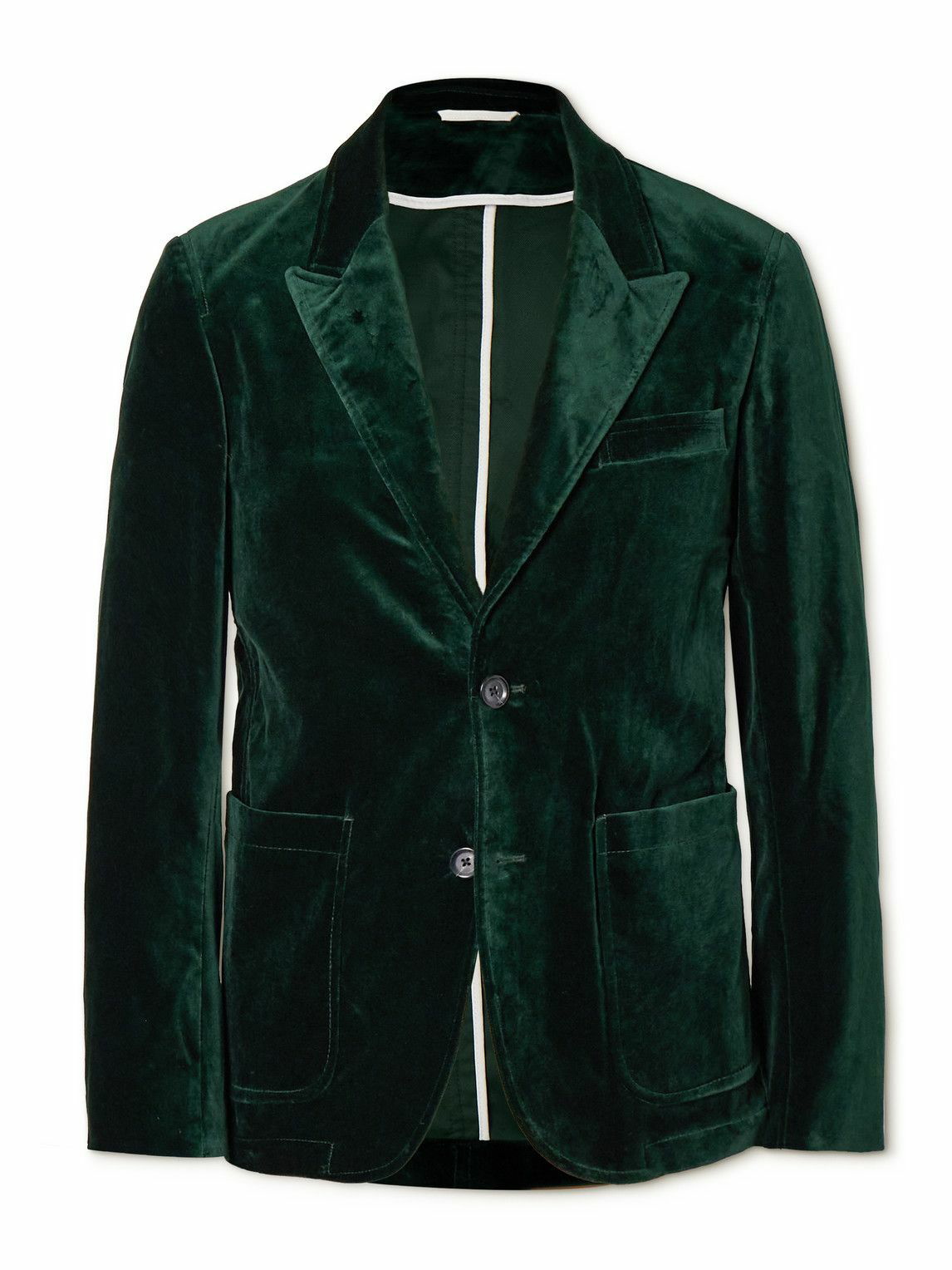 Oliver Spencer - Mansfield Slim-Fit Cotton-Velvet Suit Jacket - Green ...