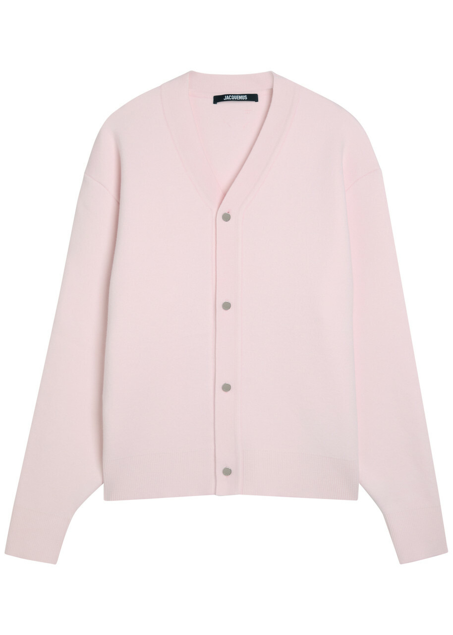 Jacquemus Le Cardigan Doppio Merino Wool-blend Cardigan Light Pink