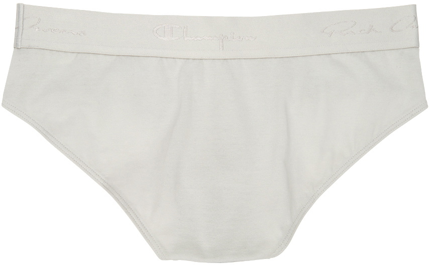 Rick Owens Three-Pack Grey Champion Reverse Weave Edition Jersey Briefs  Rick Owens