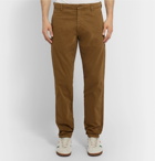 Aspesi - Tapered Garment-Dyed Cotton-Twill Trousers - Brown