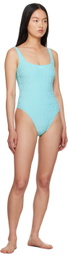 Versace Underwear Blue Dua Lipa Edition One-Piece Swimsuit