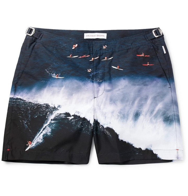 Photo: Orlebar Brown - Bulldog Mid-Length Printed Swim Shorts - Men - Navy