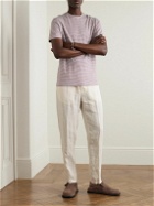 Altea - Martin Tapered Linen Drawstring Trousers - White