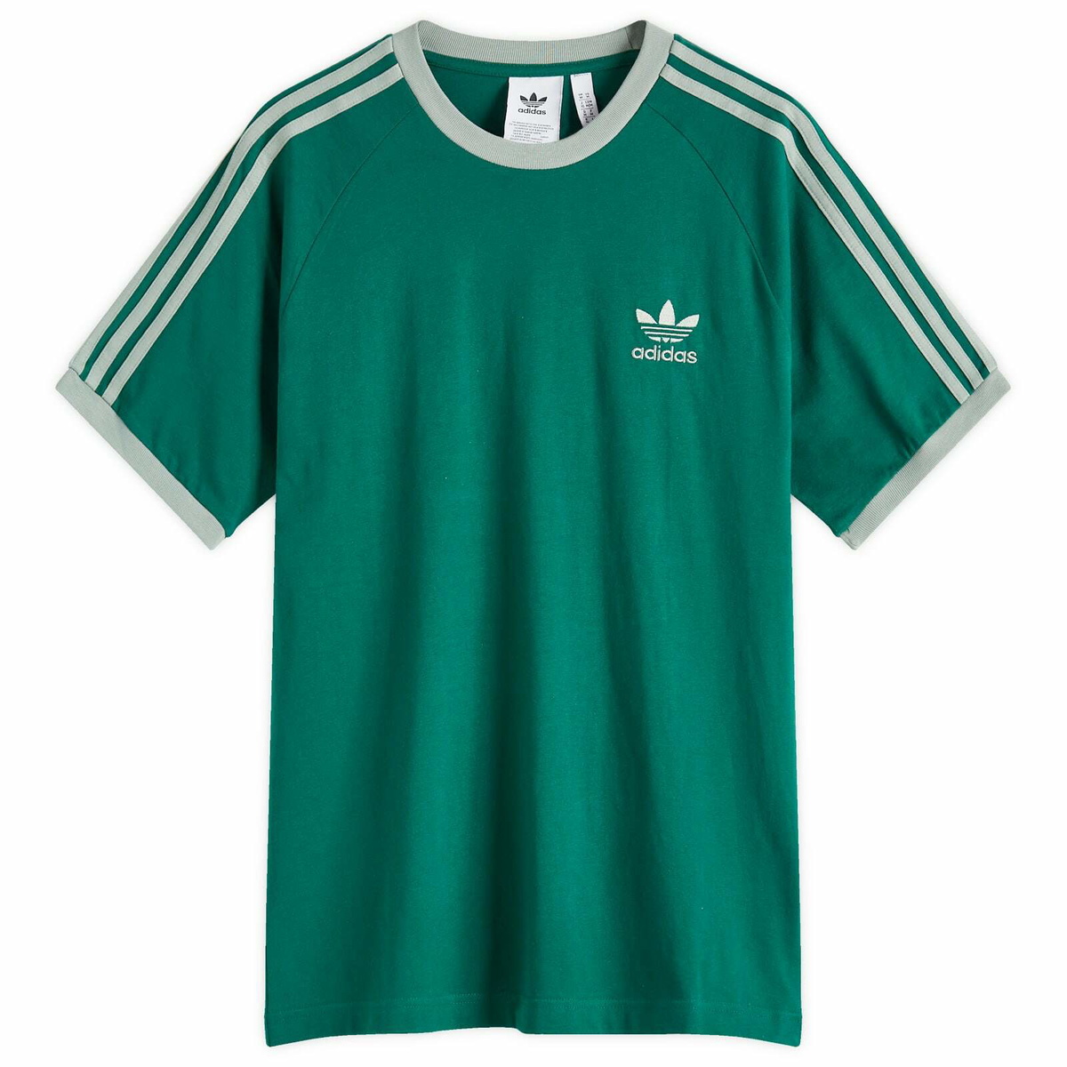 Adidas 3-Stripes T-Shirt in Collegiate Green