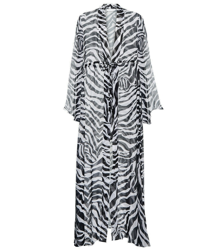 Photo: Alexandra Miro Betty zebra-print chiffon beach dress