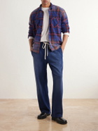 Les Tien - Straight-Leg Cotton-Fleece Sweatpants - Blue