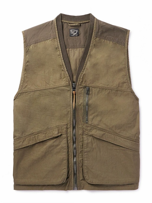 Photo: OrSlow - Cotton-Blend Twill Gilet - Green