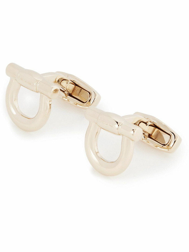 Photo: Salvatore Ferragamo - Gancio Gold-Tone Cufflinks