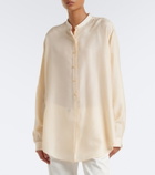 The Row Lula silk satin shirt