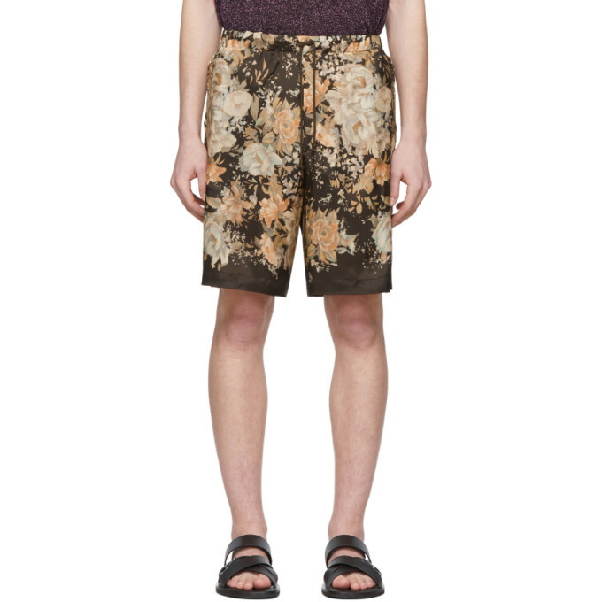Photo: Dries Van Noten Brown and Multicolor Piper Shorts