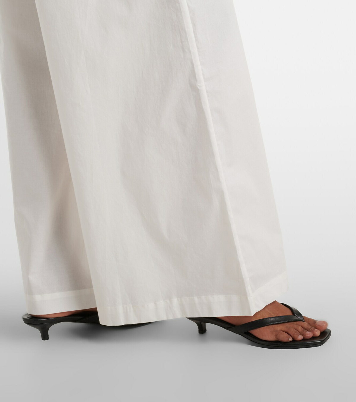 Adriana Degreas Cotton-blend wide-leg pants