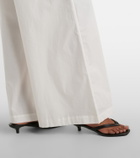 Adriana Degreas Cotton-blend wide-leg pants