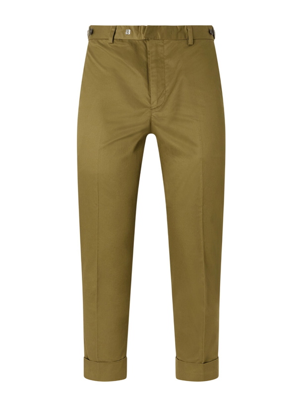 Photo: Beams Plus - Ivy Straight-Leg Cotton-Twill Trousers - Green
