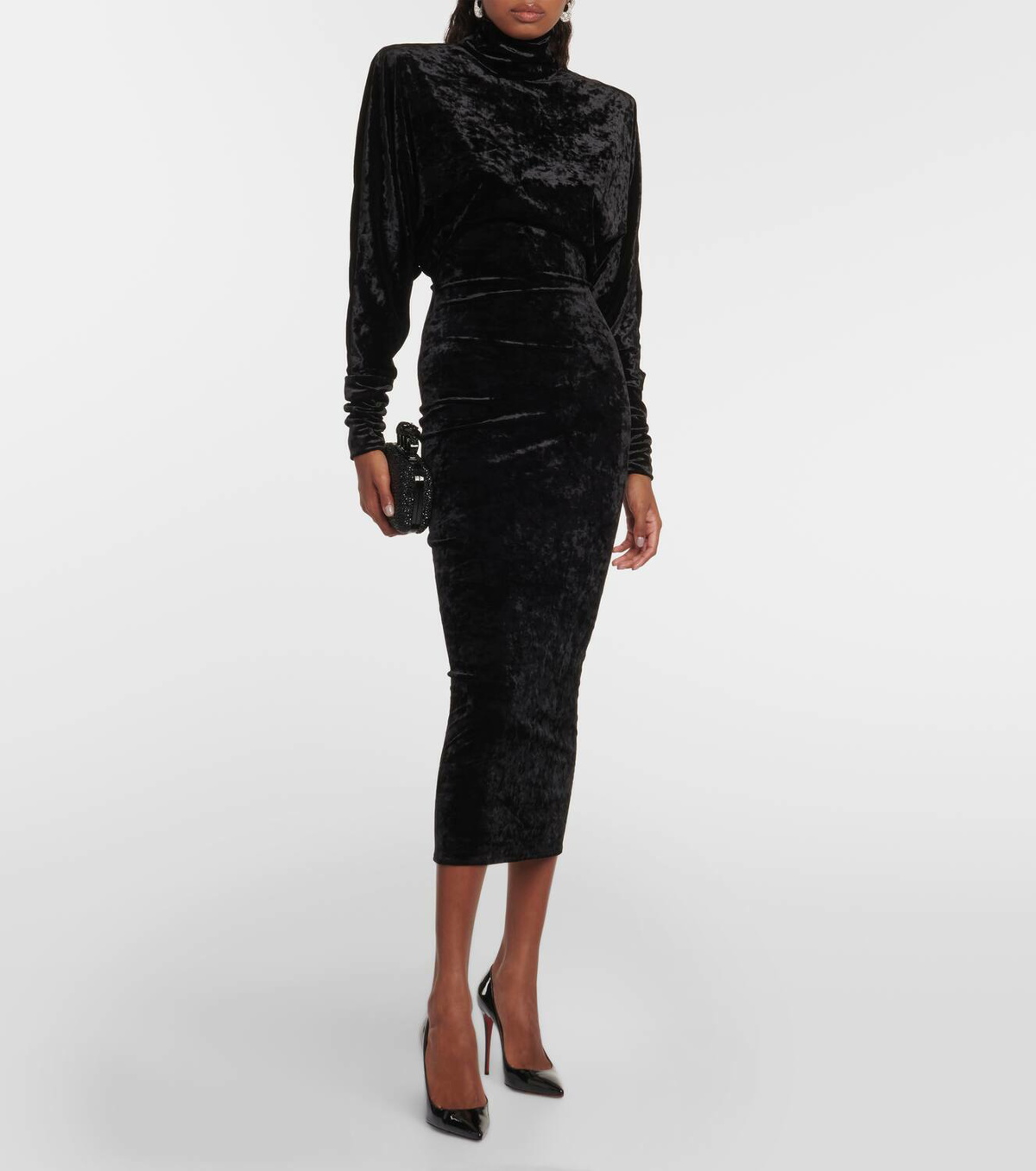 Alexandre Vauthier Velvet turtleneck maxi dress Alexandre Vauthier Alexandre Vauthier Velvet turtleneck maxi dress Alexandre Vauthier
