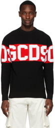 GCDS Black Logo Band Sweater