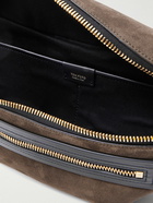 TOM FORD - Leather-Trimmed Suede Belt Bag