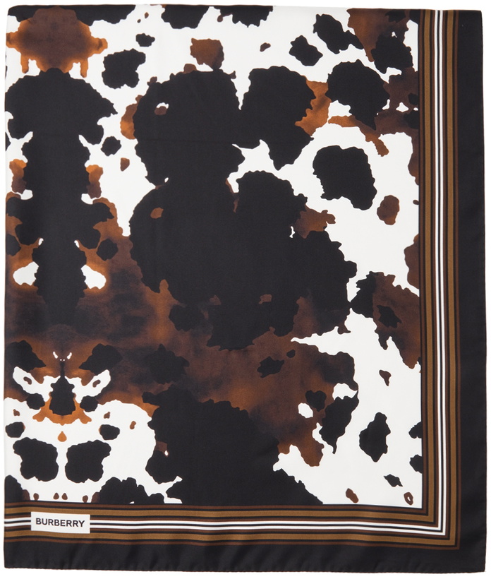 Photo: Burberry Brown Double-Faced Camouflage Print Scarf