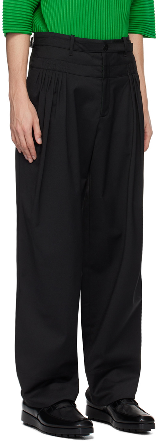 Kiko Kostadinov Black Pleated Trousers Kiko Kostadinov