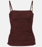 SIR Gathered jersey tank top