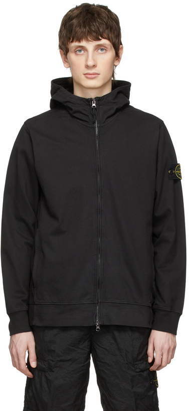 Photo: Stone Island Black Cotton Hoodie