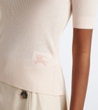 Burberry EKD ribbed-knit cashmere polo shirt