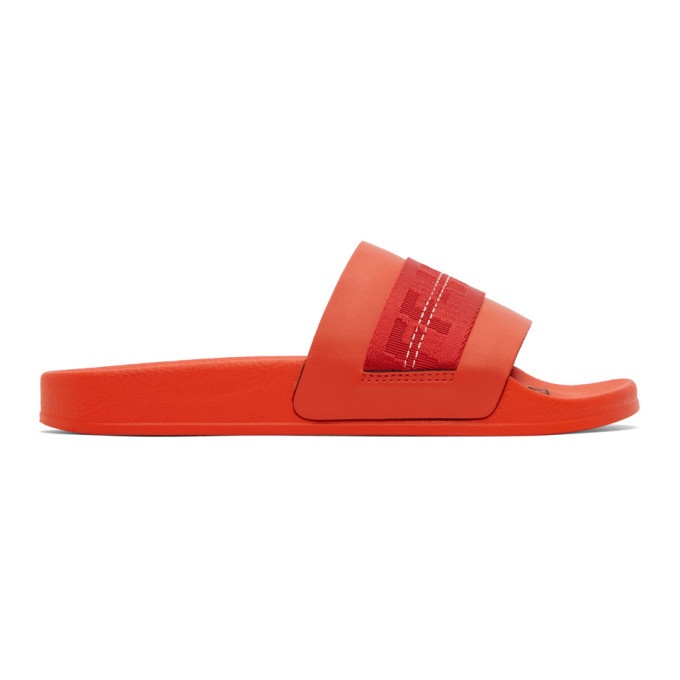 Photo: Off-White Red Industrial Slides