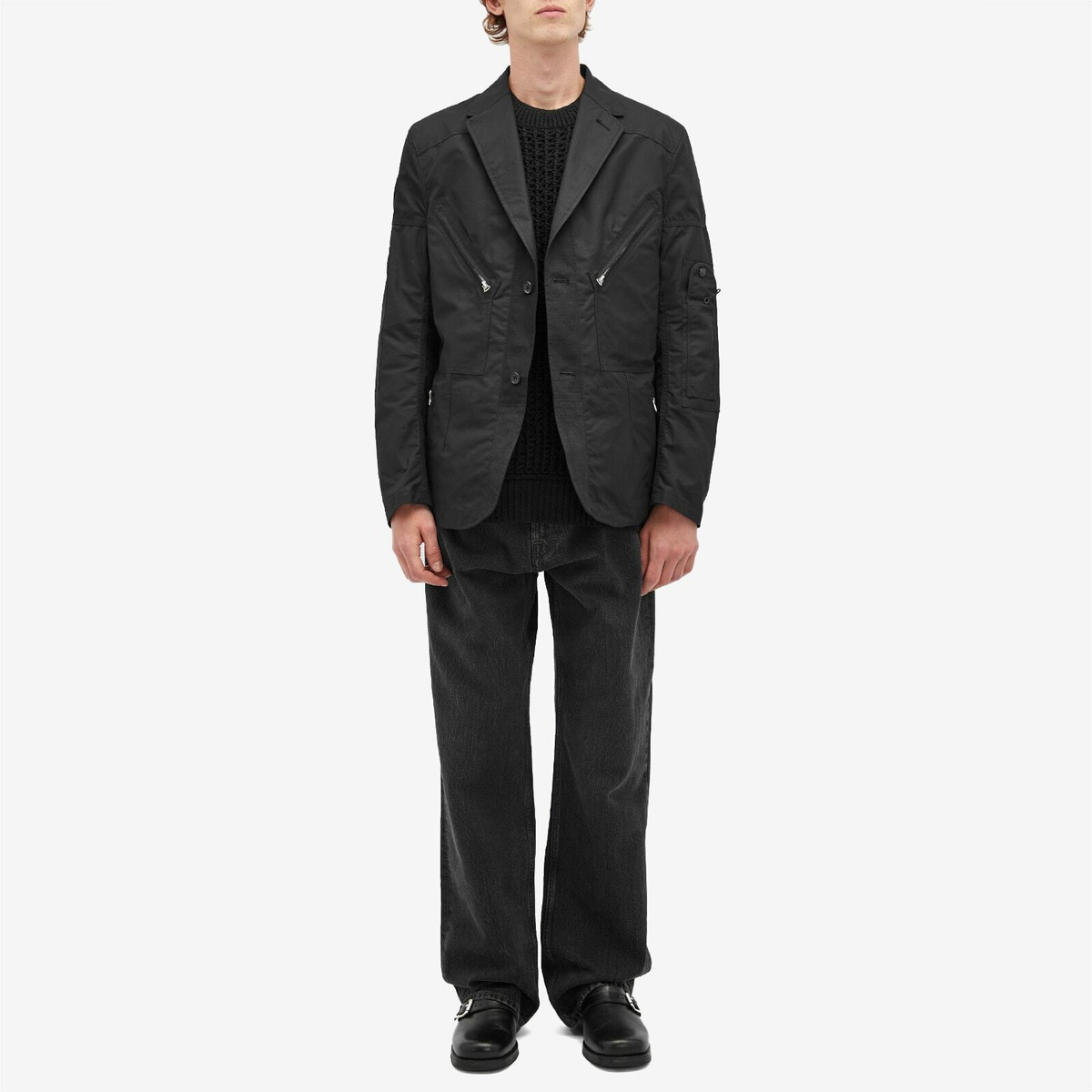 Junya Watanabe MAN Men's Ripstop Jacket in Black Junya Watanabe