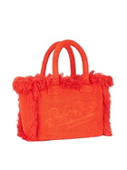 MC2 Saint Barth Vanity Orange Terry Shoulder Soft Bag With Embossed Logo