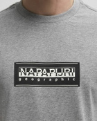 Napapijri S-BOX LOGO SS TEE Grey Mens Shortsleefe