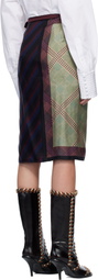 Dries Van Noten Multicolor Wrap Scarf Midi Skirt