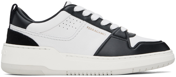 Photo: Ferragamo Black & White Dennis Sneakers