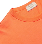 Maison Kitsuné - Logo-Appliquéd Cotton-Jersey T-Shirt - Orange