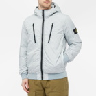 Stone Island Men's Crinkle Reps Pocket Detail Down Jacket in Light Grey