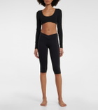 Alo Yoga Ribbed-knit crop top