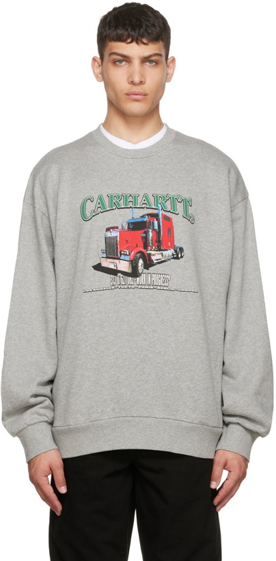 Photo: Carhartt Work In Progress Gray On The Road Sweatshirt
