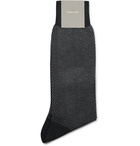 TOM FORD - Herringbone Cotton Socks - Men - Charcoal