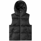 Gucci Men's GG Jaquard Hooded Down Vest in Black