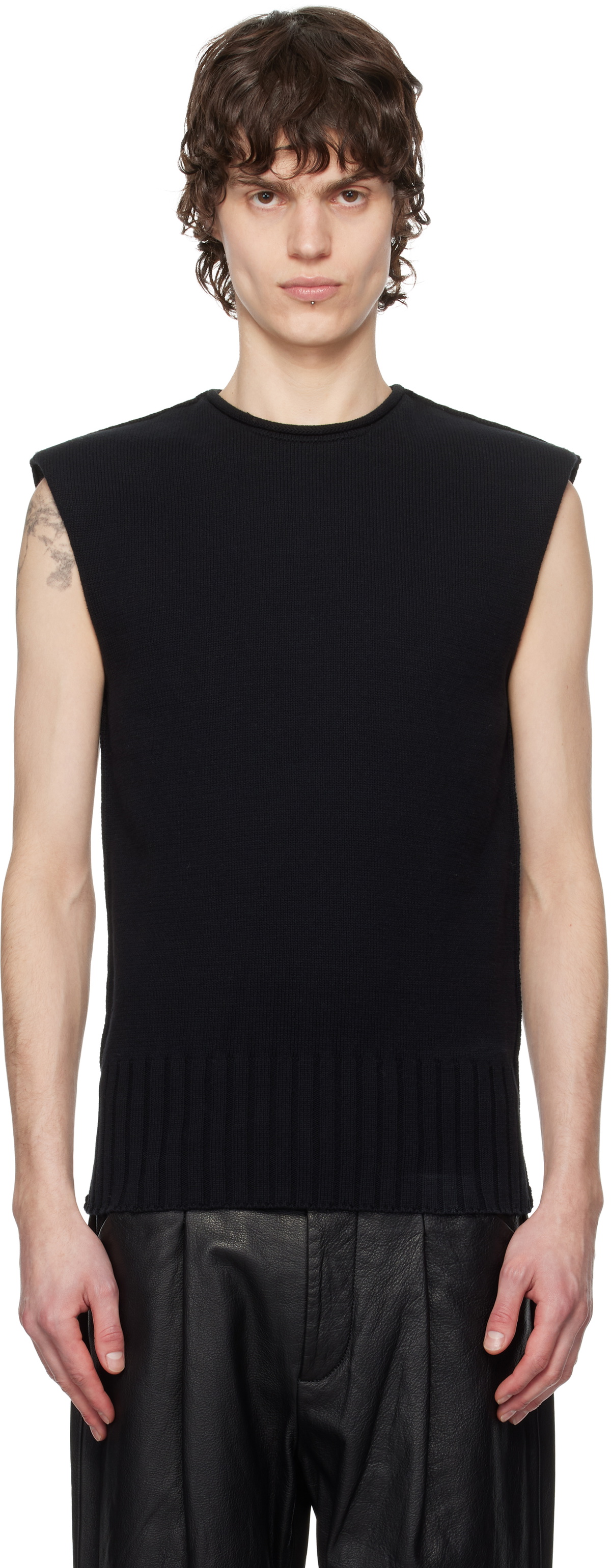 entire studios grid vest ダウンベスト ブラック Entire Studios Black Quilted Down Vest Entire Studios