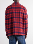 Fortela - Baker Camp-Collar Checked Cotton Shirt - Red