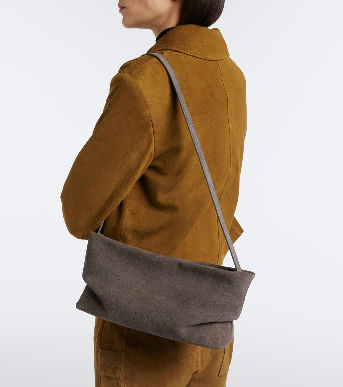 Aesther Ekme Nina Mini suede clutch