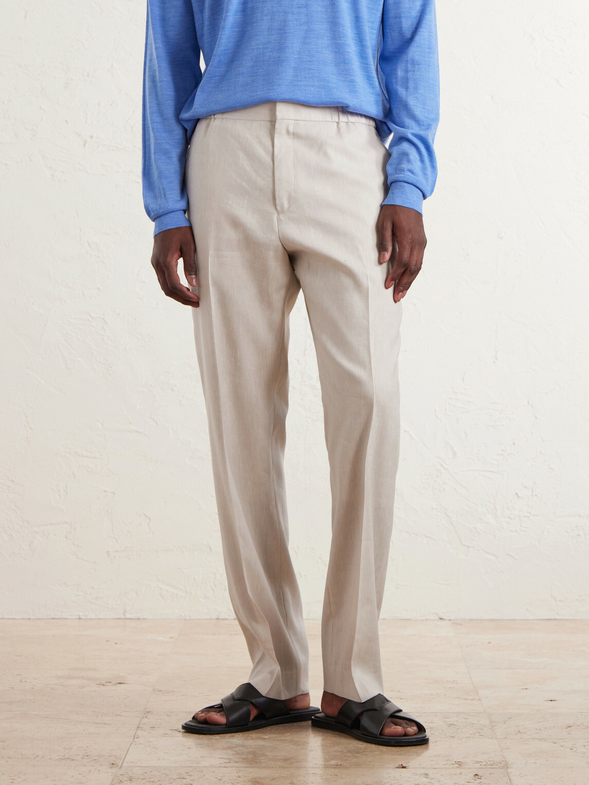 Paul Smith - Straight-Leg Linen and Wool-Blend Trousers - Neutrals