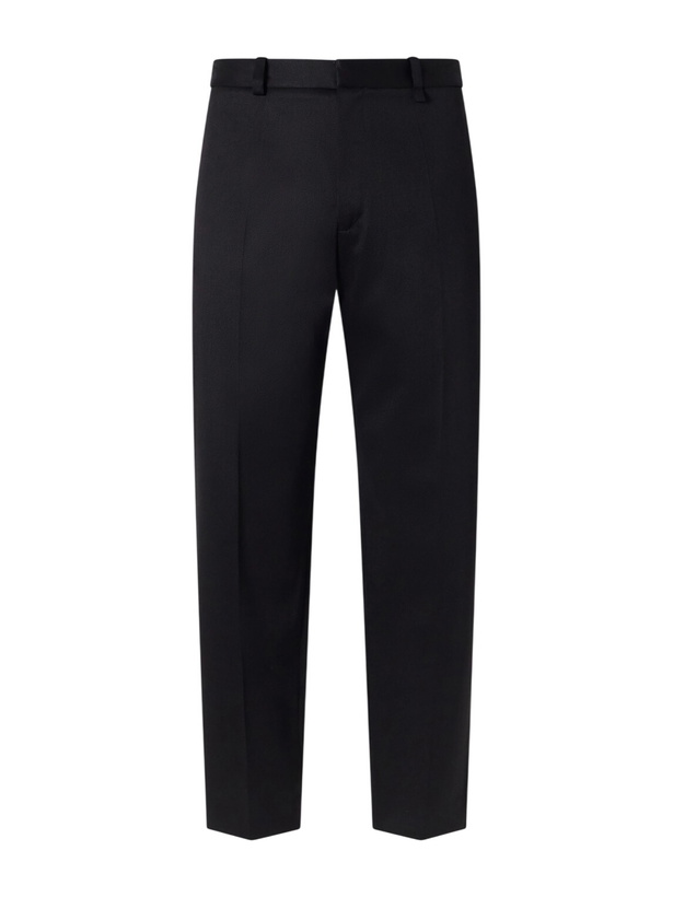 Photo: Willy Chavarria - Tapered Wool-Blend Twill Trousers - Black