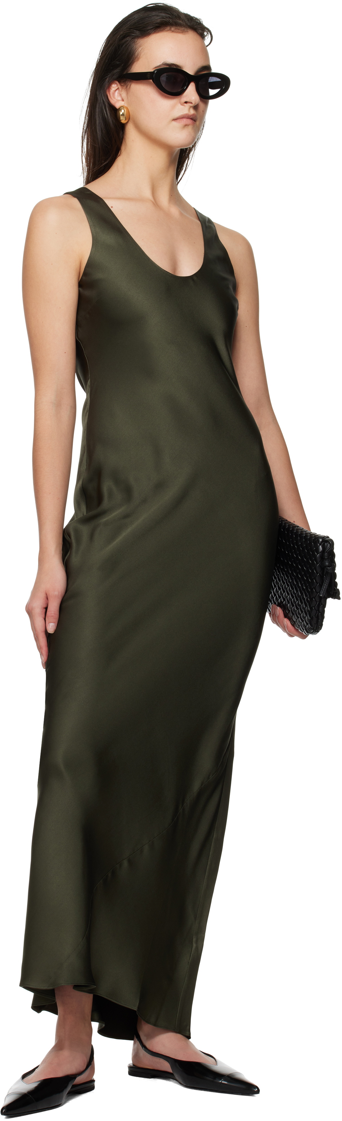 ANINE BING Khaki Camille Midi Dress ANINE BING