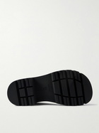 LOEWE - Sierra Logo-Debossed Leather Boots - Brown