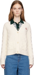 Casablanca Off-White Column Knit Cardigan